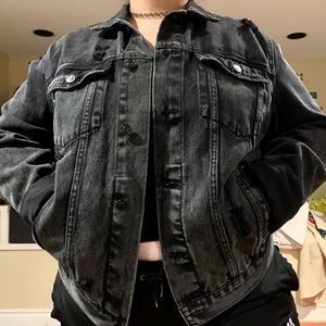 🖤Black Oversized Demin Jacket with design🖤